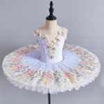 T&uuml;drukute professionaalne balleti tuutu tantsukleit esinemisr&otilde;ivas laste baleriini tantsuriietus Valge luik J&auml;rv Pannkoogiprintsiessi kleidid 140