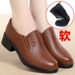 Moodsad 3cm Mugavad S&uuml;gava Suuga Pehmest Nahast Kingad Naiste Loafers Kevad 2024 Tasase Platvormiga Jalatsid Ema T&ouml;&ouml;kingad Pehme Tald 36(Foot23cm) gray