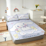 Cinnamoroll Joonisfilmist Lastele Sobiv Linu Sanrio Pehme KaneeliKoer Elastne Kate Armas Tr&uuml;kis Kohandatud Valmistatud Voodipesu Kate 90x190cmx25cm