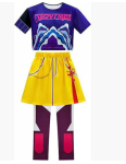 Kpopi deemon Mira Huntrix Jahimehed Laste riided T&uuml;drukud Rumi Zoey Mira Cosplay riided Elegantne kleit Anime riietus T&auml;iskomplekt Halloween 150cm pruun