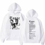 Retro Rapper Tupac 2pac Huppar Hip Hop mees Huppar Pullover suur suurus &uuml;laosa Huppar must Mees Naine Dressipluus S