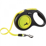 Laisse sangle - TRIXIE - 209321 - 5 m - Jaune fluo - Enrouleur - R&eacute;sistante kollane