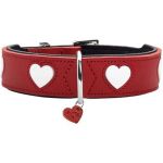 Collier - HUNTER - Love - Rouge/noir - Taille 50 cm - Pour chien moyen must