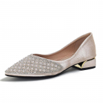 Kevadine uus stiil French Press Diamond naiste kingad, &uuml;he pedaaliga, terava ninaga, paksud k&otilde;rged kontsad, suured naiste kingad 43