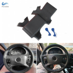 For BMW 3 5 Ser E36 E46 E39 X3 E83 X5 E53 Hand-stitched Car Steering Wheel Leather Cover Trim Accessories Black red blue