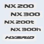 L&auml;ikivad mustad ABS-t&auml;hed NX200 NX300 NX200t NX300h HYBRID Embleem Lexus Auto Pagasiruumi Logo Kleebis M&auml;rk glossy black