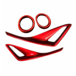 For Toyota CHR C-HR 2017 2018 Car ABS ABS Chromium red cover trim front and back tail rear fog light lamp frame stick part Chromium front