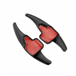 2 tk / komplekt ABS kroom auto rooliratta laba pikendus k&auml;iguvahetajad k&auml;iguvahetuskleebis Ford Focus 4 MK4 jaoks must