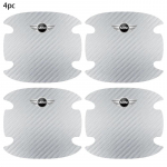 4 tk Autoukse Kauss Kriimustusvastane Kleebis K&auml;epideme Kaitsekleebis BMW MINI WORKS One Cooper JCW R60 R59 R58 R57 R56 R55 jaoks Silver-4pcs