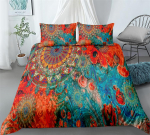 Must Mandala Boho Tekikottide Komplekt King Queen Double Full Twin Single Suurusega Voodipesu Komplekt EU Single(135*200cm)3pcs