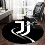 JUVENTUS, LOGO Toolimatt &Uuml;mar vaip Kontorivaip, Masinpestav, Libisemiskindel, Sobib elutubadesse, magamistubadesse 120cm gray