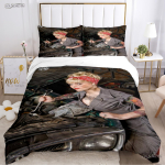 Rockabilly Hip Hop Muusika Aastaringsed Tekikatted Tekid Voodipesukomplektid Pehme Tekikate Ja Padjap&uuml;&uuml;rid &Uuml;he-/Kahe-/Queen-/King-suuruses EU Single(135*200cm)3pcs