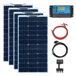 P&auml;ikesepaneelide komplekt, painduvad paneelid 200W, 12V aku &uuml;hilduvus, 400W komplekt