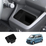 For Honda N-WGN -2025 Silicone Interior Central control copilot car door window switch cover Storage water cup holder cover style A black