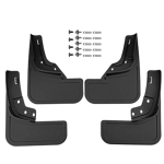 For Ford F-150 Lightning -2025 19 accessories Fender Splash Guards Front+Rear Mud Flaps Mud Flaps black