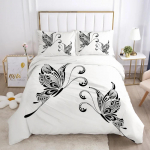 Voodipesukomplekt Tekikott Padjap&uuml;&uuml;rid Lohja/tekk/tekikott Luksuslik 3D HD kvaliteediga prinditud Reaktiivne Queen Single Leaf 135x200cm 2pcs