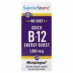 Superior Source, Kiire B-12 energia, 1000 mcg, 100 koheselt lahustuvat MicroLingual tabletti