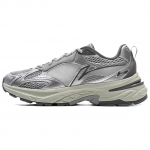 Li Ning Cushioning Slip Resistant Abrasion Resistant Breathable Rebound Low top Casual Shoes Men's Silver Gray AGCV275-2 42