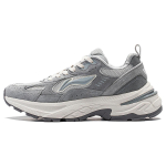 Li Ning Beicheng Cushioning Slip Resistant Abrasion Resistant Support Low top Casual Shoes Women's Gray AGCT426-2 37