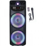 Enceinte nomade - INOVALLEY - MS02-XXL-N - Lumineuse - 1000 W - Bluetooth - Autonomie 2 &agrave; 3 heures - Fonction karaok&eacute; must