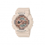 CASIO BABY G BABY G 100 Meetrit Veekindel Kvartsliikumine Vaikrihmaga K&auml;ekell Naiste K&auml;ekell Hall sihverplaat BA-110CP-4APR Pink Regular Watch Box