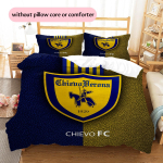 Hellas Verona FC Muster Voodipesu Tekikott Komplekt Kodu Kaunistus Kingitus (1 * tekikott + 2 * padjap&uuml;&uuml;ri ilma s&uuml;damikuta) 135x200cm