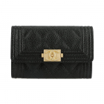 Chanel 21K Talvine Leboy Kuldne Pandla Tepitud Klapiga Kott Naiste kotid Must A80603-B01490-94305 Box(Basic Set+Box)
