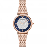Emporio Armani Gianni T-Bar Mitmev&auml;rviline Roosa kuld Metall Naiste Kvartsikell AR11423 roosa kuldne v&auml;rv