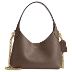Coach Brooklyn 23 Logo Kett-&otilde;larihm Nahast T&otilde;mblukuga Kotit&auml;is Ristkorralik Kott Keskmine Naiste kotid Tumehall CW614-B4CBD Basic Set (Bag+Dust Bag)