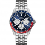 GUESS Odyssey Sinine sihver H&otilde;bedane roostevabast terasest meeste kvartsikell W1107G2 sinine