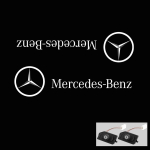 2 tk LED HD Auto Ingli Tiivad Tervituslambid Tahavaatepeegli Vaipavalgusti Mercedes Benz AMG Autole Atmosf&auml;&auml;rilamp Tarvik white