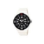 Casio Noorteseeria MRW &Uuml;mmargune sihver Kolme osutiga Lihtne Spordi Sukeldumiskell Kvartsmehhanism Vaikrihm Meeste kellad Must MRW-200HC-7B Regular Watch Box,Black Dial and White Band