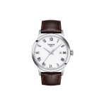 Tissot Kvartsliikumisega 50M Veekindel Kell 42mm Valge sihverplaadi Roostevabast terasest korpus Nahast rihm Meeste kellad T129.410.16.013.00 Regular Box