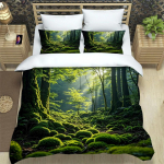 Troopiline Mets P&auml;ikesepaiste Sammal Voodipesukomplekt Roheline Tekikott Moodne Voodikate Kodu Dekoor &Uuml;he-, Kahe-, Queen-, King-, T&auml;issuuruses Voodid Baby 100x135cm