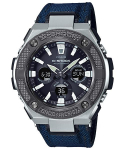 Casio meeste roostevabast terasest 200M veekindel analoog l&ouml;&ouml;gikindel kvartsikell GST-W330AC-2A sinine