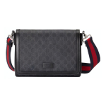 Gucci GG Supreme L&otilde;uend Web Stream Messenger Crossbody Kott Mustas V&auml;rvis Meestele Igap&auml;evaseks Kasutamiseks Basic Set (Bag+Dust Bag)