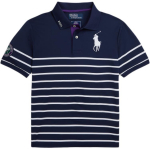 Polo Ralph Lauren Polo T-s&auml;rk Triibuline Hobuse Tikand Sirge Vabaaja L&uuml;hikeste Varrukatega Laste toppi S&uuml;gavsinine CWPOKNIY8021147-410 S