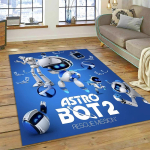 Uus 27 stiilis Astro Bot m&auml;ngukarakteri robotiga koomiksiroboti kingitus vaip elutuppa, magamistuppa, koju, diivani kaunistuseks, laste libisemiskindel p&otilde;randamatt 80x120cm( 31x47in)