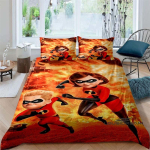 Multifilmi Imelised mustriga tekikott ja padjap&uuml;&uuml;r voodipesukomplekt, sobib t&auml;iskasvanud meeste ja naiste magamistoa sisustuseks, 135X200cm orange