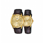 Casio kellade seeria-LTP 30 meetrit veekindel, kvartsmehhanism, nahkrihm, Jaapani ja Korea kell, sama stiil meestele MTP-1183Q-9A<P-1183Q-9A kuld