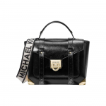 Michael Kors Moekas Vabaaja Logoga Lakknahast &Otilde;la-Crossbody K&auml;ekott Keskmine Naiste k&auml;ekotid Must 35H3GNCS6M-BLACK Basic Set (Bag+Dust Bag)