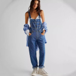 Denim Jumpsuit Y2k Naistele &Uuml;hev&auml;rviline Varrukateta K&otilde;rge V&ouml;&ouml;koht Romper P&uuml;ksid Teksad T&ouml;&ouml;riided Taskutega Streetwear XL tumesinine v&auml;rv