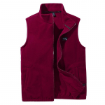 S&uuml;gis- ja talvine polaarfliisist vest meeste varrukateta jope avara, suure suurusega pluss Velvet plusssuuruses termovest 4XL-12XL 10XL veinipunane v&auml;rv
