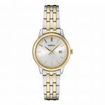 SEIKO Essentials Seeria 100m Veekindel Kvarts Terasest Rihm 30mm Naiste Kell Valge Tihvli SUR410 kuld