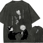 Satoru Gojo Suguru Geto T-s&auml;rk Jujutsu Kaisen Hidden Inventory T-s&auml;rk Vintage Pesitud &Uuml;lem&otilde;&otilde;duline Anime Parima S&otilde;bra Streetwear Top M