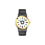 Tissot Memphis Series Kvartsmehhanism Valge sihverplaadi Nahkrihm Piiratud v&auml;ljaanne Pop Art Mood Minimaalsus Kingitus Meeste k&auml;ekell T134.410.27.011.00 Black Strap Gold Watch Case