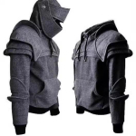 Halloweeni kampsun Ratsu Kapuutsiga T&otilde;mblukuga Mask Pullover Kott Jakk Kampsun &Uuml;likond L gray