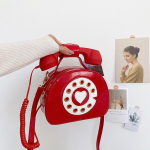 Yogodlns naiste loominguline &otilde;lakott Telefoni kujuga p&otilde;ikkott Retro PU-nahast disainer Sweet Girl telefoni rahakotid ja v&auml;ike k&auml;ekott 21x9x16cm