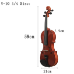 81,0 * 26,0 * 12,0 cm viiul, naturaalne akustiline t&auml;ispuidust kuusk leek vahtspoon viiuli viiul 1/8.