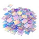 300/500 tk Mini vikerkaarev&auml;rvilised akr&uuml;&uuml;lruudud, pooll&auml;bipaistvad holograafilised plaadid, vikerkaare akr&uuml;&uuml;llehed mosaiigikunsti, DIY-k&auml;sit&ouml;&ouml;, valguse ja varju projektide jaoks 2cm 300pcs